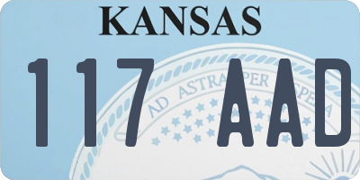 KS license plate 117AAD