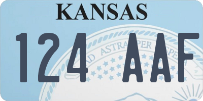 KS license plate 124AAF