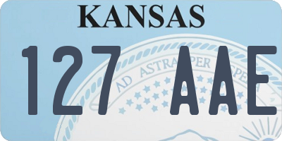 KS license plate 127AAE