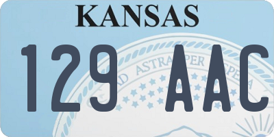 KS license plate 129AAC