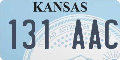 KS license plate 131AAC