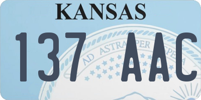 KS license plate 137AAC