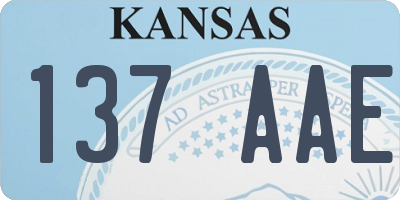 KS license plate 137AAE