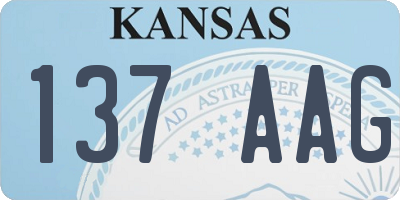 KS license plate 137AAG