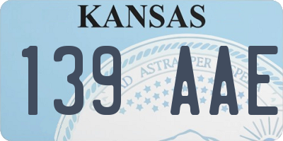 KS license plate 139AAE