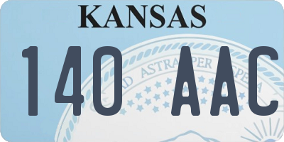 KS license plate 140AAC