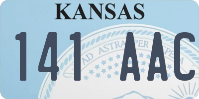 KS license plate 141AAC