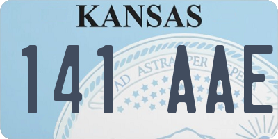 KS license plate 141AAE