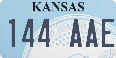 KS license plate 144AAE