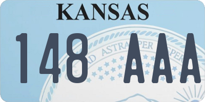 KS license plate 148AAA