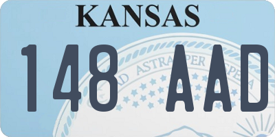 KS license plate 148AAD