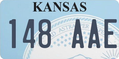 KS license plate 148AAE