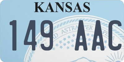 KS license plate 149AAC