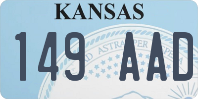 KS license plate 149AAD