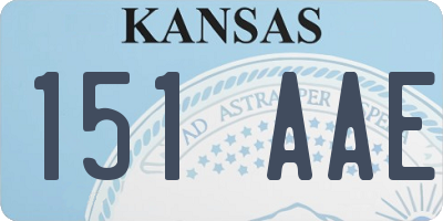 KS license plate 151AAE