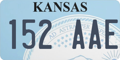 KS license plate 152AAE