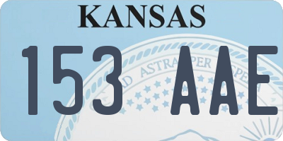 KS license plate 153AAE