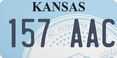 KS license plate 157AAC