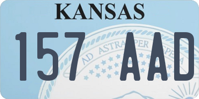 KS license plate 157AAD