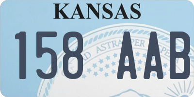 KS license plate 158AAB
