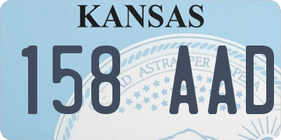 KS license plate 158AAD