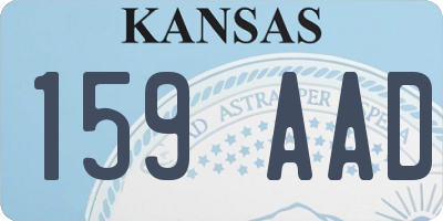 KS license plate 159AAD