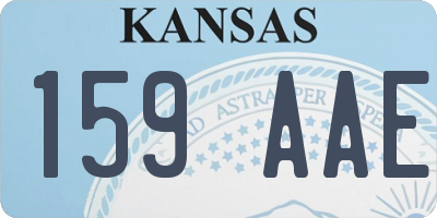 KS license plate 159AAE