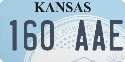 KS license plate 160AAE