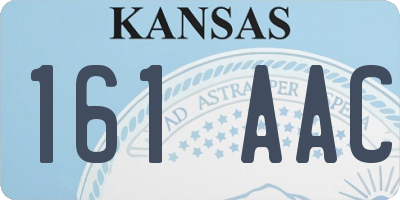 KS license plate 161AAC