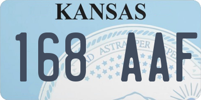 KS license plate 168AAF