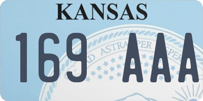 KS license plate 169AAA