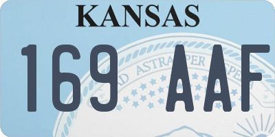KS license plate 169AAF