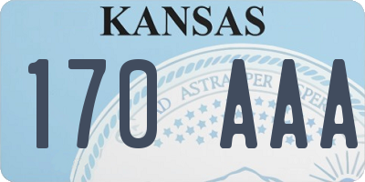 KS license plate 170AAA