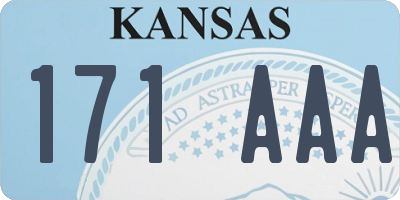 KS license plate 171AAA