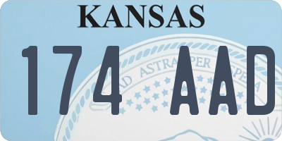 KS license plate 174AAD