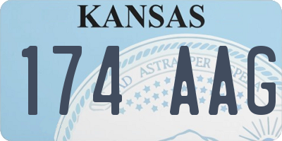 KS license plate 174AAG