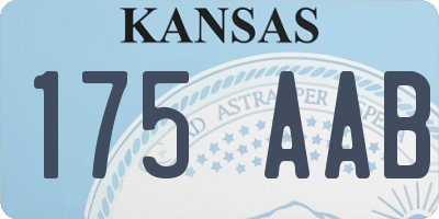 KS license plate 175AAB