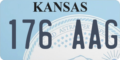 KS license plate 176AAG