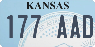 KS license plate 177AAD