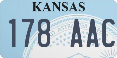 KS license plate 178AAC