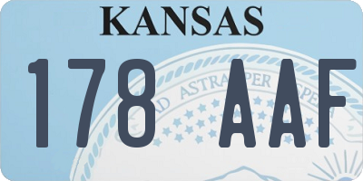 KS license plate 178AAF