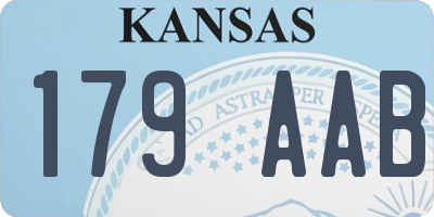 KS license plate 179AAB