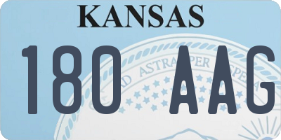 KS license plate 180AAG