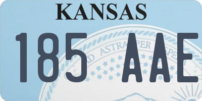 KS license plate 185AAE