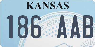KS license plate 186AAB