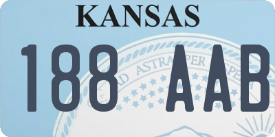 KS license plate 188AAB