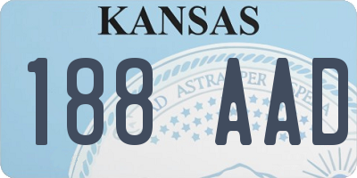 KS license plate 188AAD