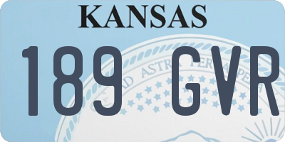KS license plate 189GVR