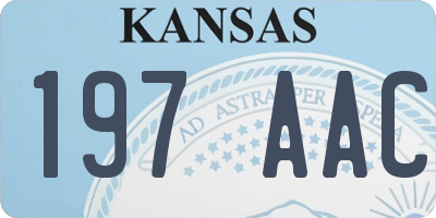 KS license plate 197AAC