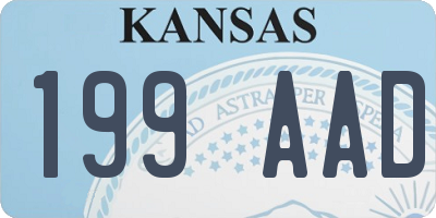KS license plate 199AAD